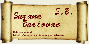 Suzana Barlovac vizit kartica